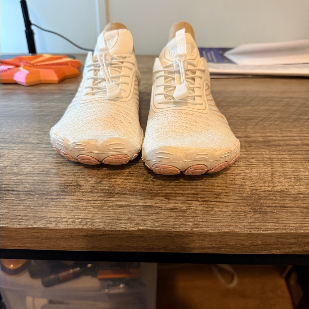 Women's Cream Athletic Shoes